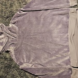Lavender velvet hoodie Large